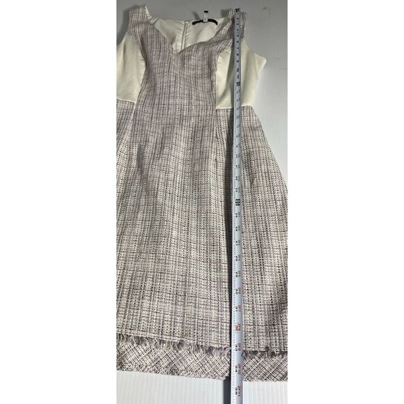 White House Black Market Women's Knit Dress Size 6 Lined Zip Up Sleeveless - Picture 4 of 9